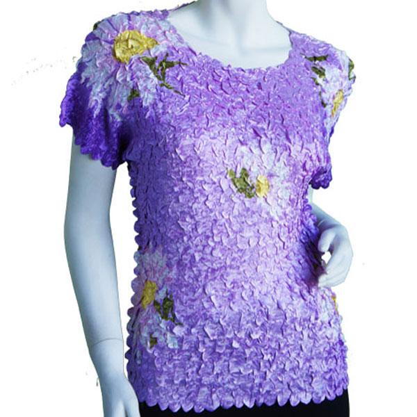 Wholesale 1441 - Satin Petal Shirts - Cap & Sleeveless Variegated Violet - One Size Fits Most