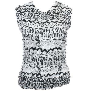 1441 - Satin Petal Shirts - Cap & Sleeveless Sleeveless - Abstract Shape Designs - One Size Fits Most