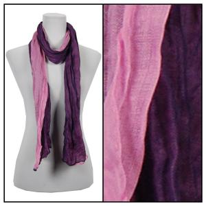 Oblong Scarves - Two-Tone Crinkle 908081* Purple-Pink - 