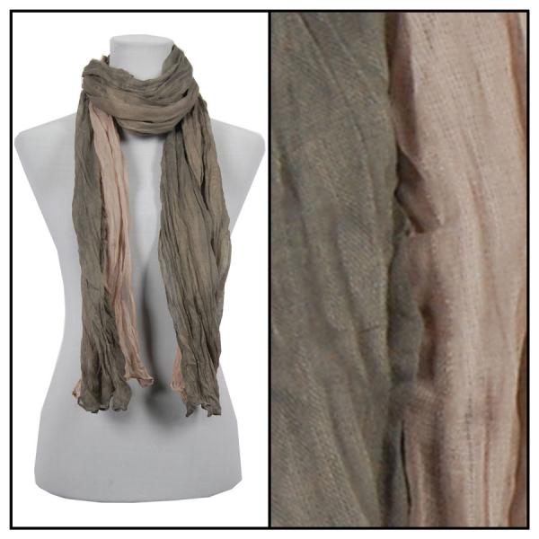 Wholesale Oblong Scarves - Two-Tone Crinkle 908081* Granite-Taupe - 