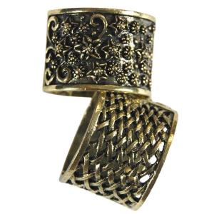 075 Scarf Rings and Buckles 06 Bronze Reversible (2 Pack) - 