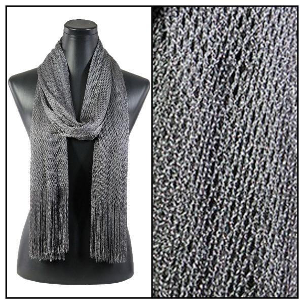 Oblong Scarves - Metallic Fishnet 90
