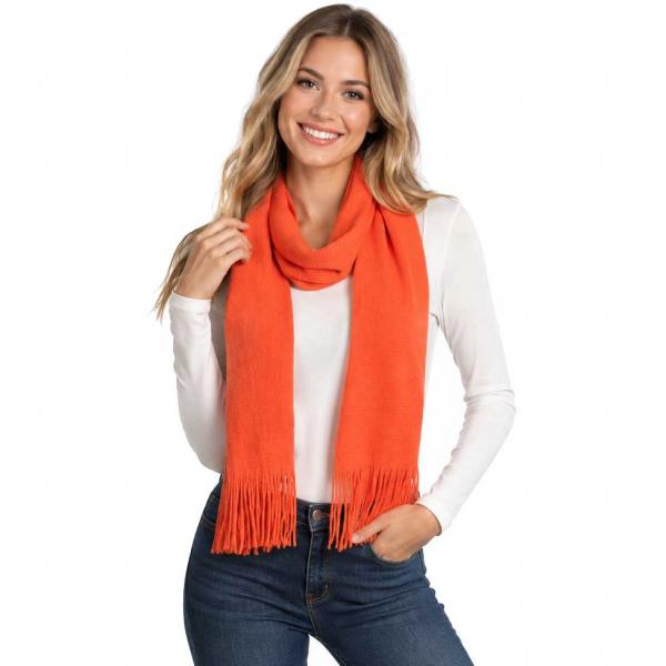 wholesale 0940002 - Cashmere Feel Scarves Coral  - 