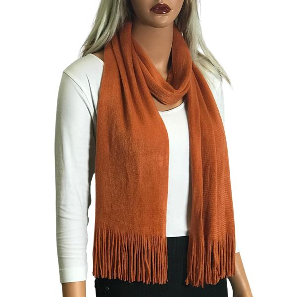 wholesale 0940002 - Cashmere Feel Scarves Rust Oblong Scarf - Cashmere Feel 0940002 - 