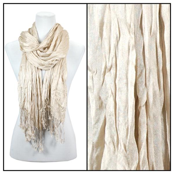 Wholesale Oblong Scarves - Cotton/Silk Blend 100 Tan - 