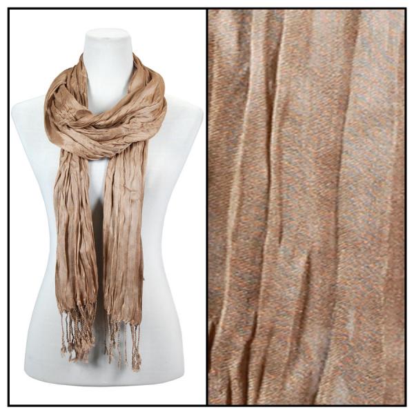 100 - Cotton/Silk Blend Scarves  Ash Brown - 