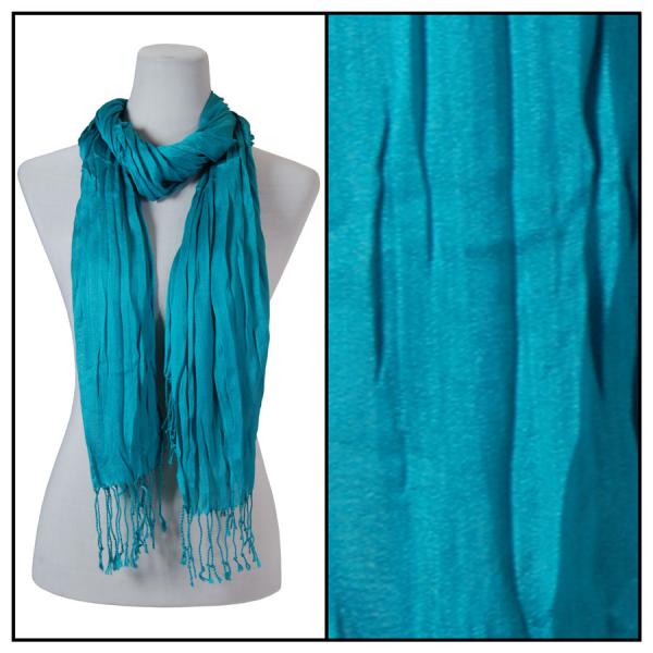 Wholesale Oblong Scarves - Cotton/Silk Blend 100 Teal - 