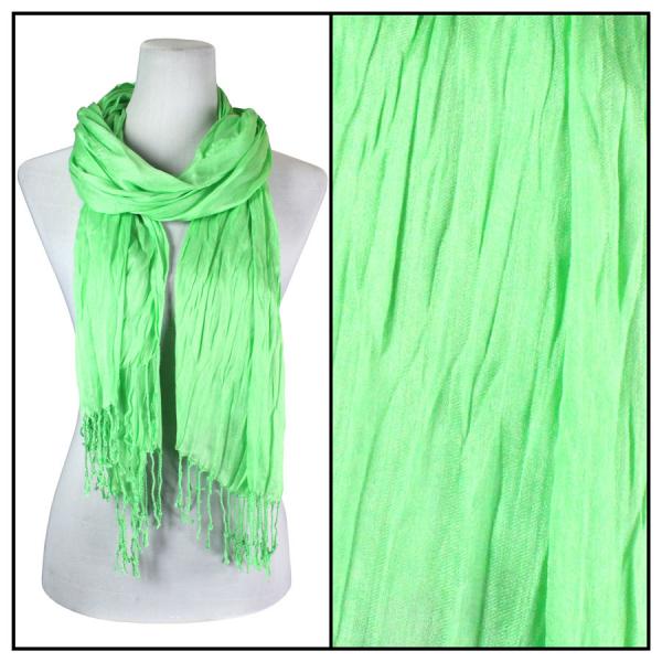 Wholesale 100 - Cotton/Silk Blend Scarves  Apple Green - 