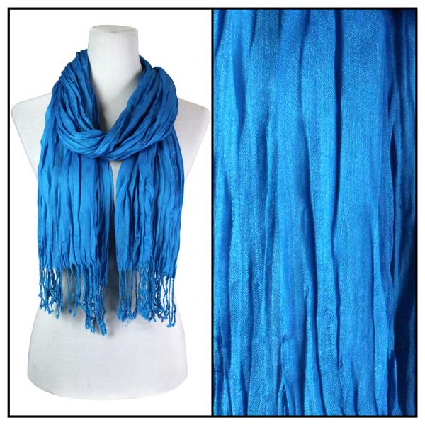Wholesale Oblong Scarves - Cotton/Silk Blend 100 Pacific Blue - 