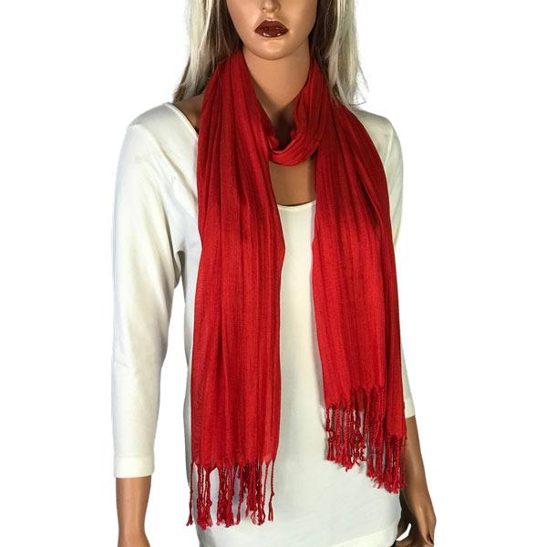 100 - Cotton/Silk Blend Scarves  Flame Scarlet - 