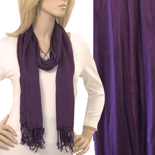 Wholesale Oblong Scarves - Cotton/Silk Blend 100 Grape Compote - 