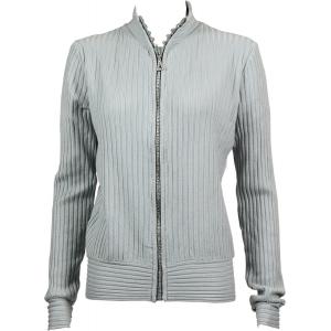 Wholesale  Silver Crystal Zipper Sweater - One Size Fits Most