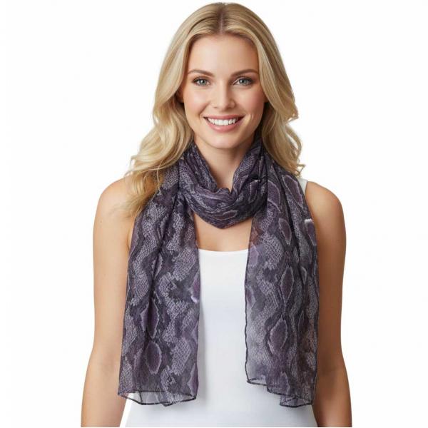 wholesale 4116 - Reptile Print Scarves 4116 - Purple<br>
Reptile Print Scarf - 