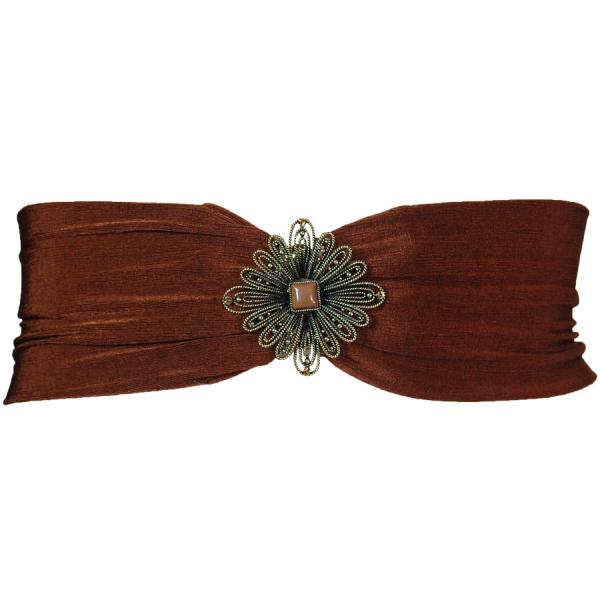 Wholesale 1429 - Slinky TravelWear Vest Daisy Design - Brown Slinky Stretch Belt - One Size Fits All