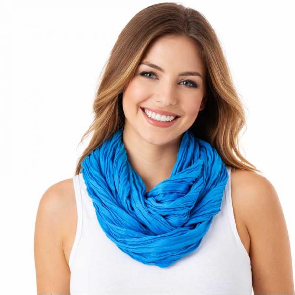 wholesale 100 - Cotton/Silk Blend Infinity Scarves Blue
(MB) - 