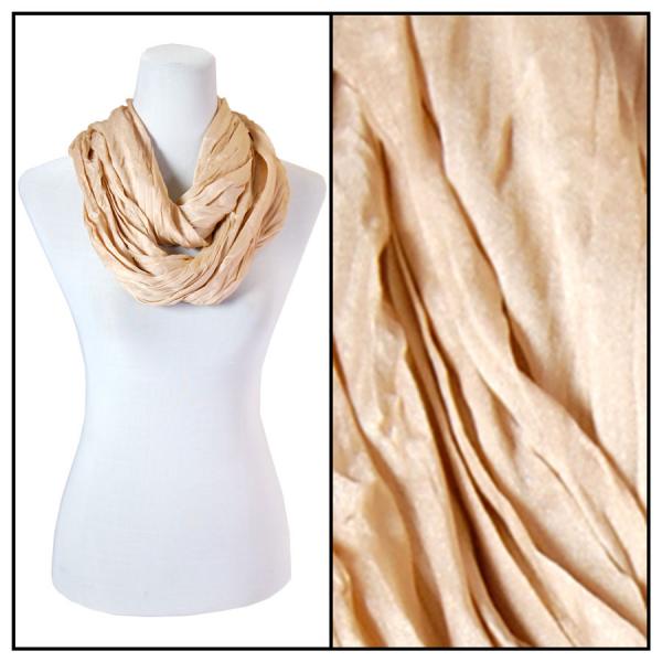 wholesale 100 - Cotton/Silk Blend Infinity Scarves Champagne - 