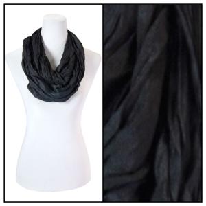 100 - Cotton/Silk Blend Infinity Scarves Black - 