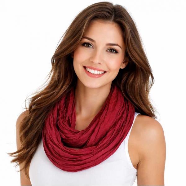 wholesale 100 - Cotton/Silk Blend Infinity Scarves Berry
(MB) - 