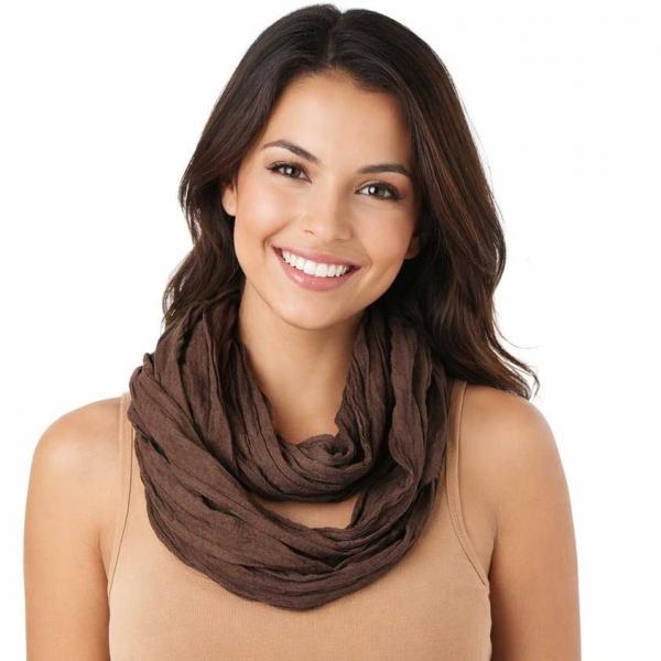 wholesale 100 - Cotton/Silk Blend Infinity Scarves Cocoa 
(MB) - 