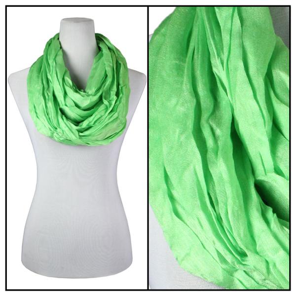 wholesale 100 - Cotton/Silk Blend Infinity Scarves Apple Green - 