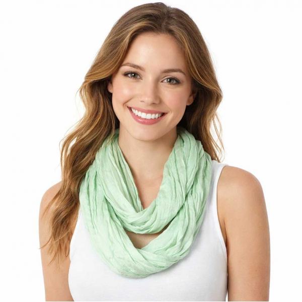 wholesale 100 - Cotton/Silk Blend Infinity Scarves Honeydew - 