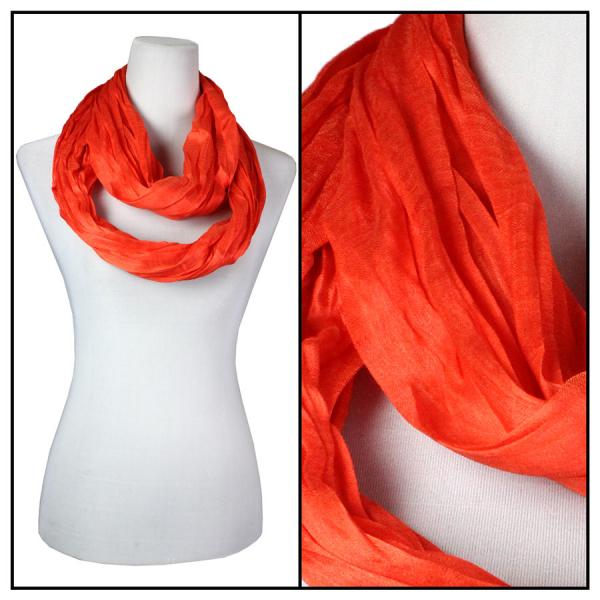 wholesale 100 - Cotton/Silk Blend Infinity Scarves Orange - 