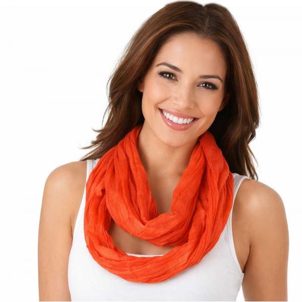 wholesale 100 - Cotton/Silk Blend Infinity Scarves Orange
(MB) - 