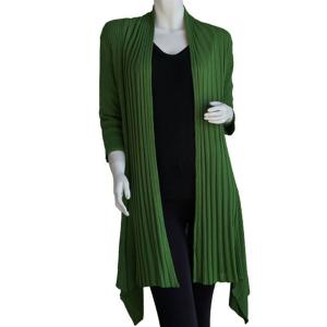 Wholesale  Fresh Olive Green Magic Convertible Long Ribbed Sweater - 