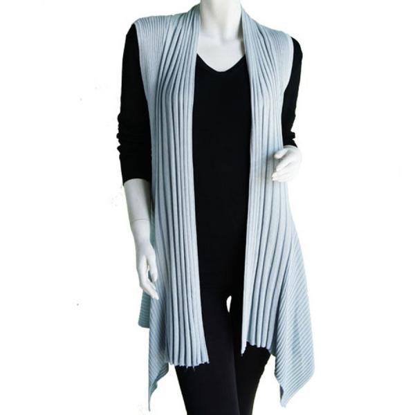 Wholesale 1684 - Magic Convertible Long Ribbed Sweater Vest Silver - 