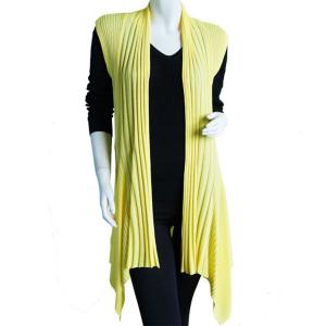Wholesale  Baby Yellow Long Ribbed Sweater Vest - 