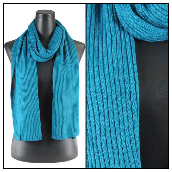 wholesale 1728 - Oblong Scarves - Ribbed Sweater Knit Teal Blue Oblong Scarf - Ribbed Sweater Knit - 