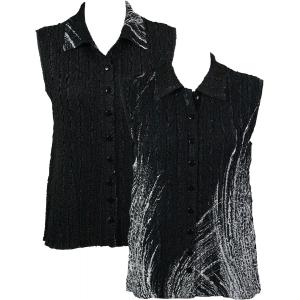 1732 - Reversible Magic Crush Button-Up Vests Lines - White on Black - One Size Fits Most