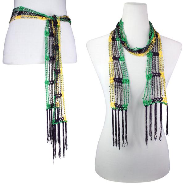 Wholesale 1755 - Shanghai Beaded Scarves/Sash Mardi Gras w/ AB Beads - 