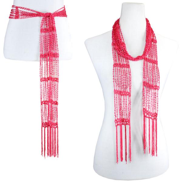 Wholesale 1755 - Shanghai Beaded Scarves/Sash Pink w/ Pink Beads - 
