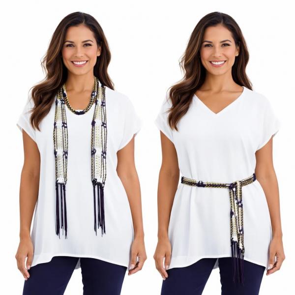 wholesale D016 - Shanghai Beaded Scarves/Sash Deep Plum-White w/ Gold Beads Shanghai Beaded Scarf/Sash - 