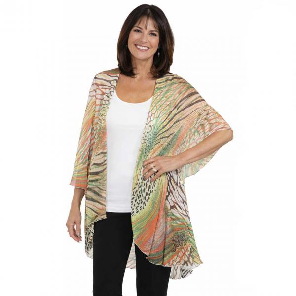 wholesale 1789  - Chiffon Scarf Vest/Cape (Circle Cut) #0136 Orange (MB) - One Size