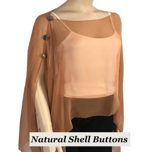 1799 - Silky Six Button Poncho/Cape SCO - Shell Buttons<br> Solid Copper  - 