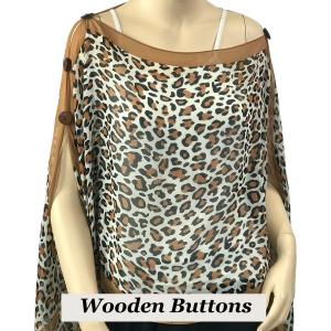 1799 - Silky Six Button Poncho/Cape 104CA - Wooden Buttons<br>Camel (Cheetah) - 