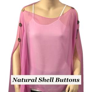 1799 - Silky Six Button Poncho/Cape SRA - Shell Buttons<br>Solid Raspberry  - 