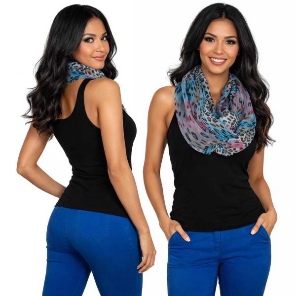 wholesale Wide Print Infinity Scarves - 3062/3064 3062 - Blue<br>
Snake Print Infinity - 43