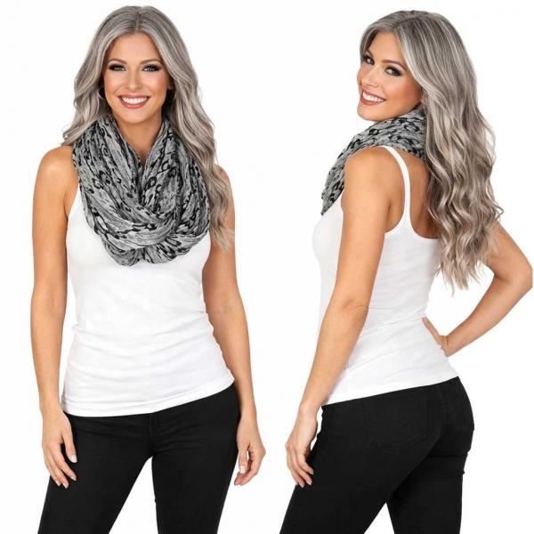 wholesale Wide Print Infinity Scarves - 3062/3064 3062 - Grey<br>
Snake Print Infinity - 43