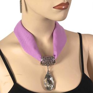 Chiffon Magnet Necklace w/Pendant 1814 #062 Orchid (Silver Magnet) w/ Pendant #075 - 