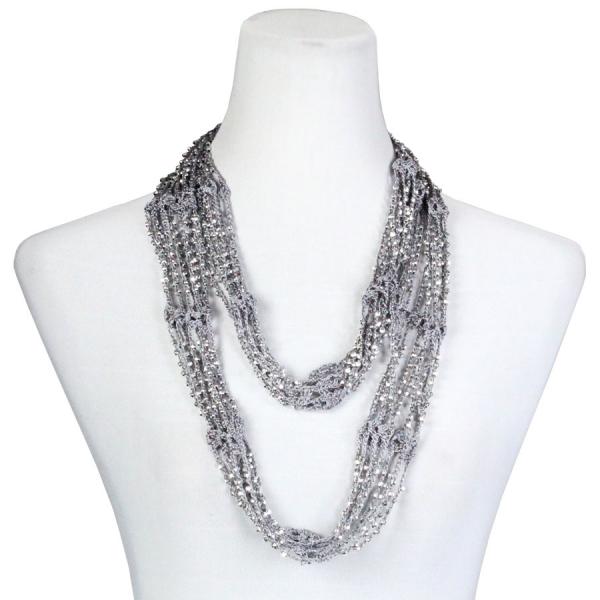 Wholesale 1815 - Shanghai Beaded Infinities Silver w/ Silver Beads (28) - 