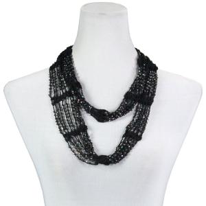Wholesale 1815 - Shanghai Beaded Infinities Black w/ AB Beads - 
