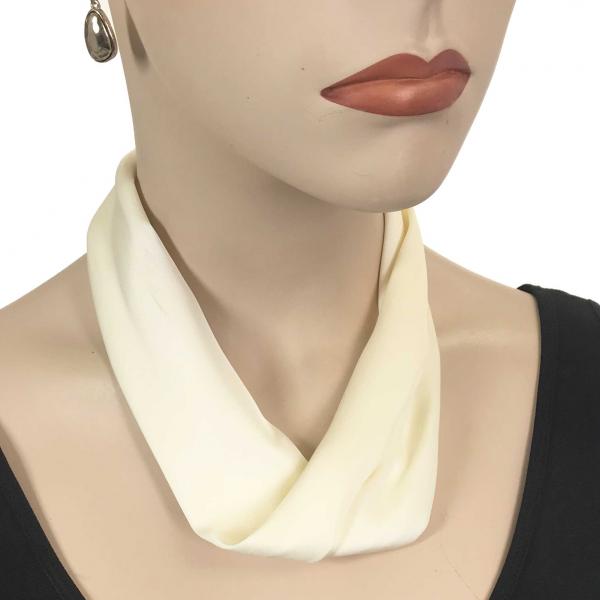 Wholesale Satin Fabric Necklace 1818 #014 Cream (Silver Magnet) - 
