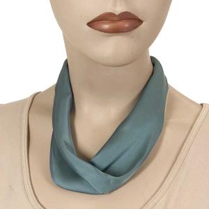 Satin Fabric Necklace 1818 #022 Dusty Blue (Silver Magnet) - 