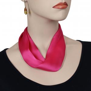 Satin Fabric Necklace 1818 #027 Hot Pink (Silver Magnet) - 