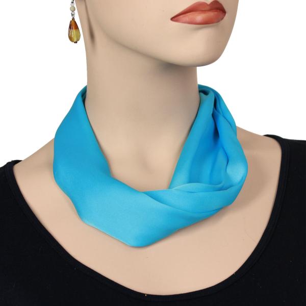 Satin Fabric Necklace 1818 #030 Robins Egg Blue (Silver Magnet) - 