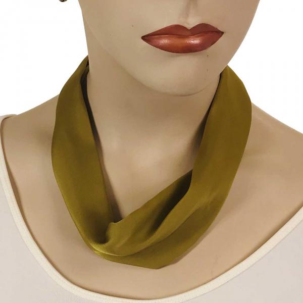 Wholesale Satin Fabric Necklace 1818 #018 Olive (Bronze Magnet) - 