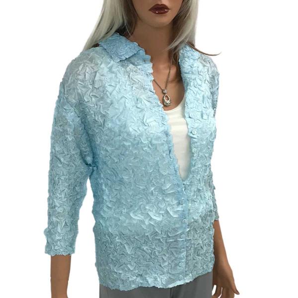 Wholesale 1831 - Origami Blouses Robins Egg Blue  - One Size Fits Most